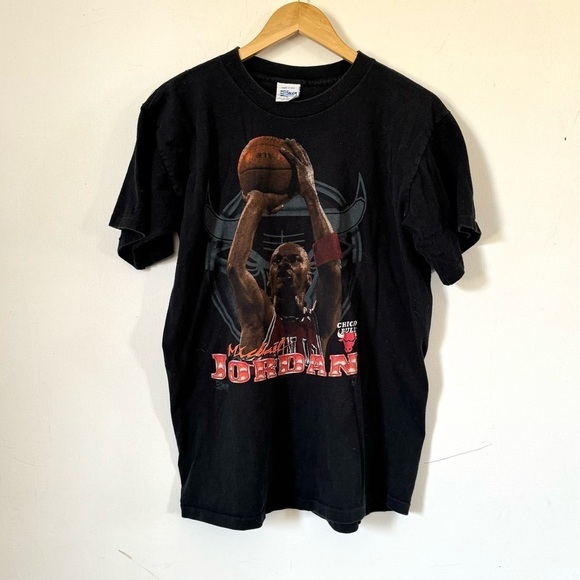 Vintage Salem Michael Jordan T Shirt 90s Graphic Tee Single Stitch Large AS IS - Picture 8 of 8